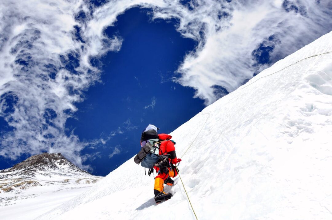 Alpiniste sur l'everest